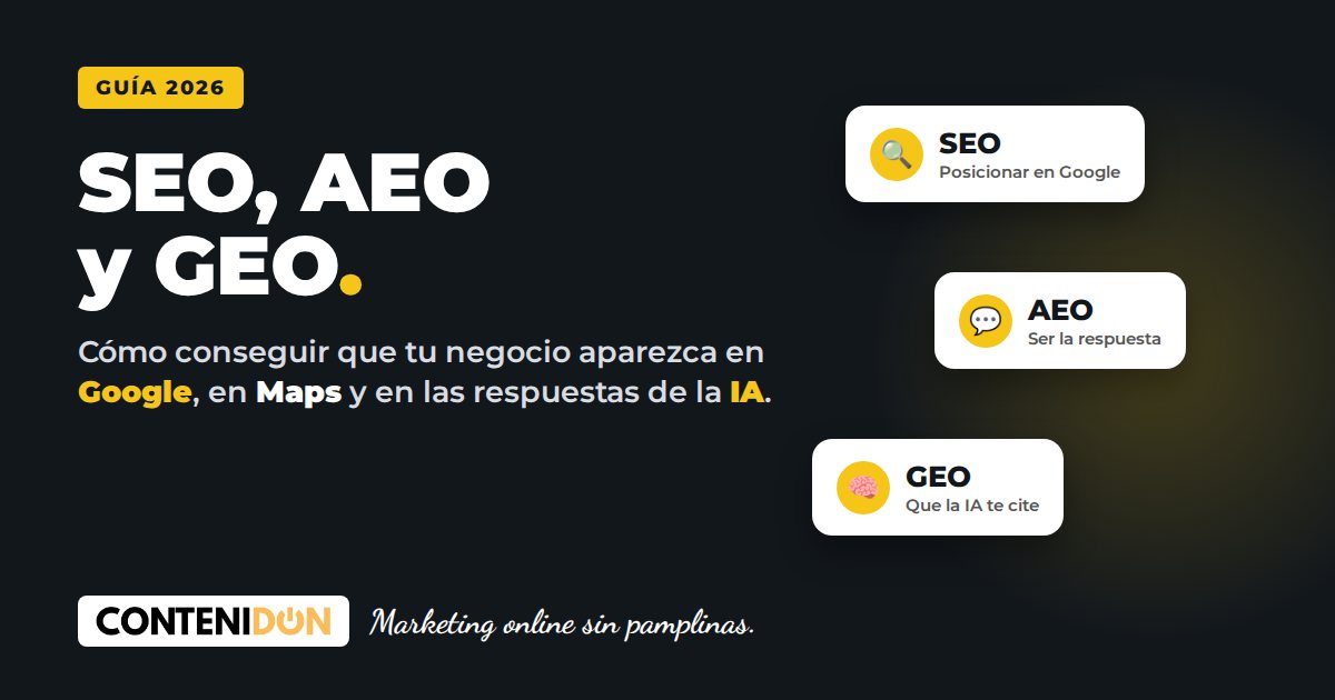 SEO, AEO y GEO: guía 2026 para aparecer en Google, en Google Maps y en las respuestas de la IA