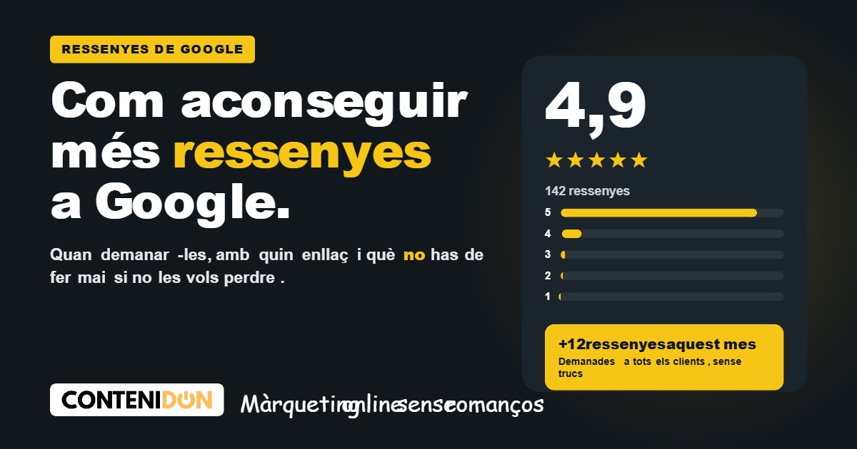 Com aconseguir ressenyes a Google: guia per a pimes de Contenidon
