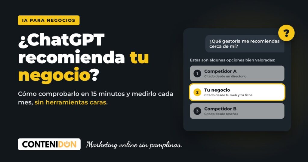 ChatGPT recomienda mi negocio: un negocio destacado en la lista de recomendaciones de la IA